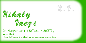 mihaly vaczi business card